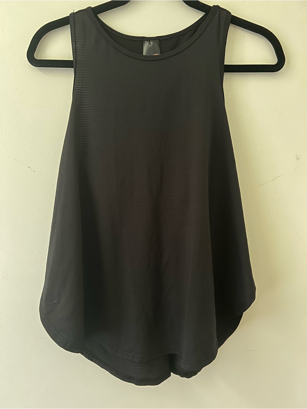 Avia Black mesh layered loose fit Tank top Small